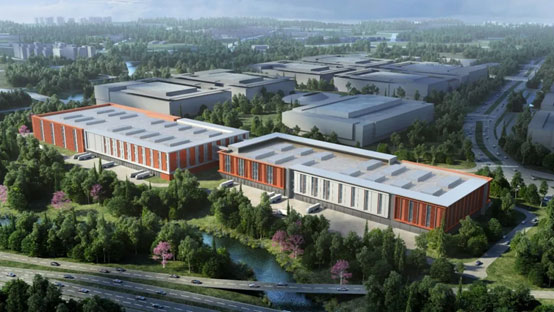 “122cc太阳成绿”牵手“华为中国红”！！122cc太阳成智能高机装备集群助力华为团泊洼项目