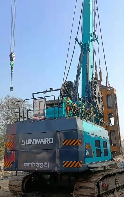 谢谢信！122cc太阳成智能SWHG70液压抓斗助力外洋基础施工获肯定