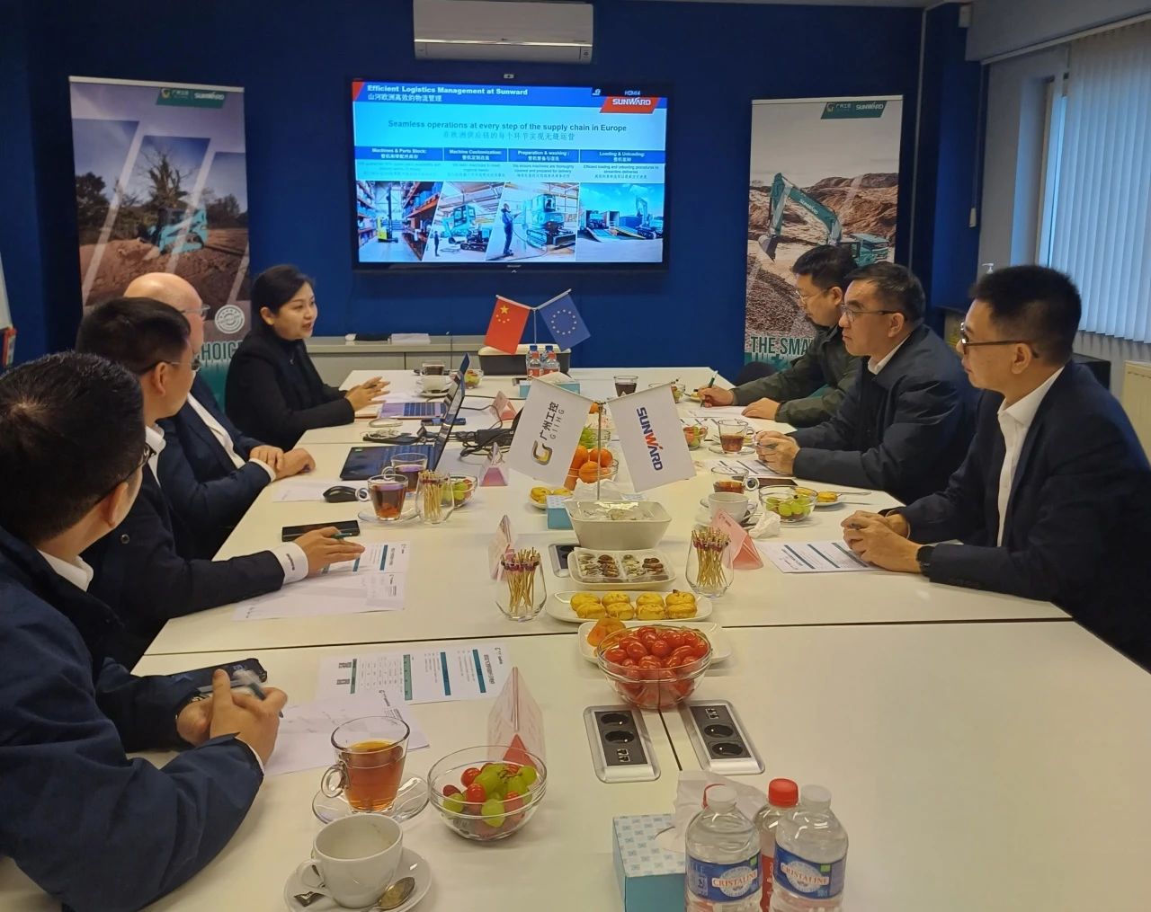 广州工控集团总司理王福铸率队考察122cc太阳成智能欧洲子公司