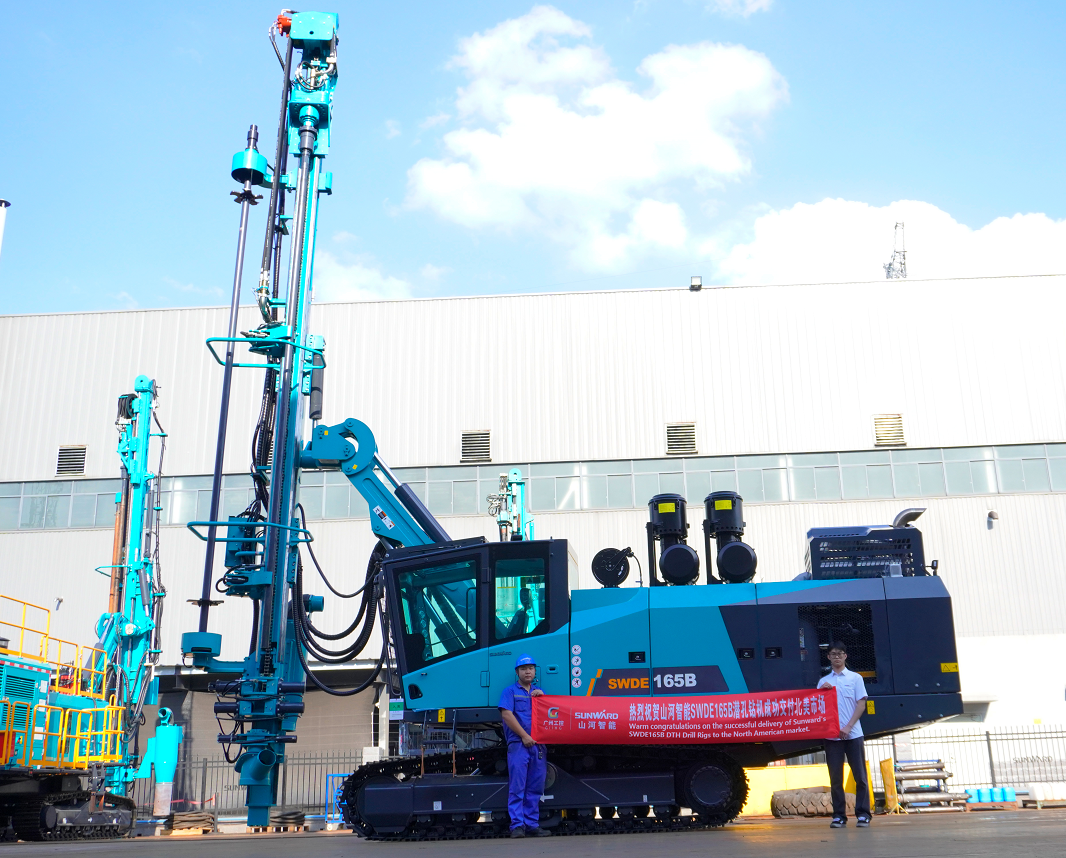 征服国际高端客户！122cc太阳成智能潜孔钻机进军北美市场